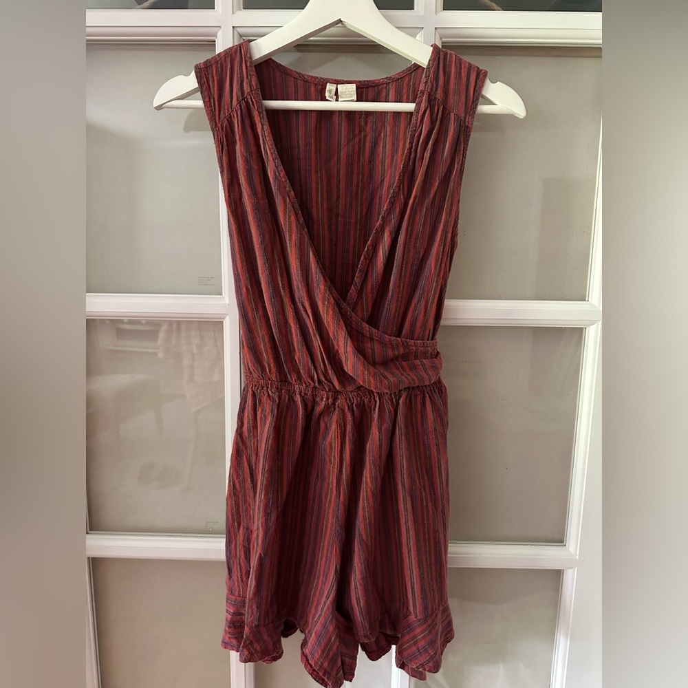 Striped Sleeveless Romper
